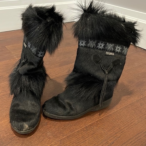 Tecnica Black Winter Boots Size 38/8 - Picture 1 of 7